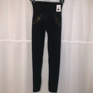 Black winter leggings